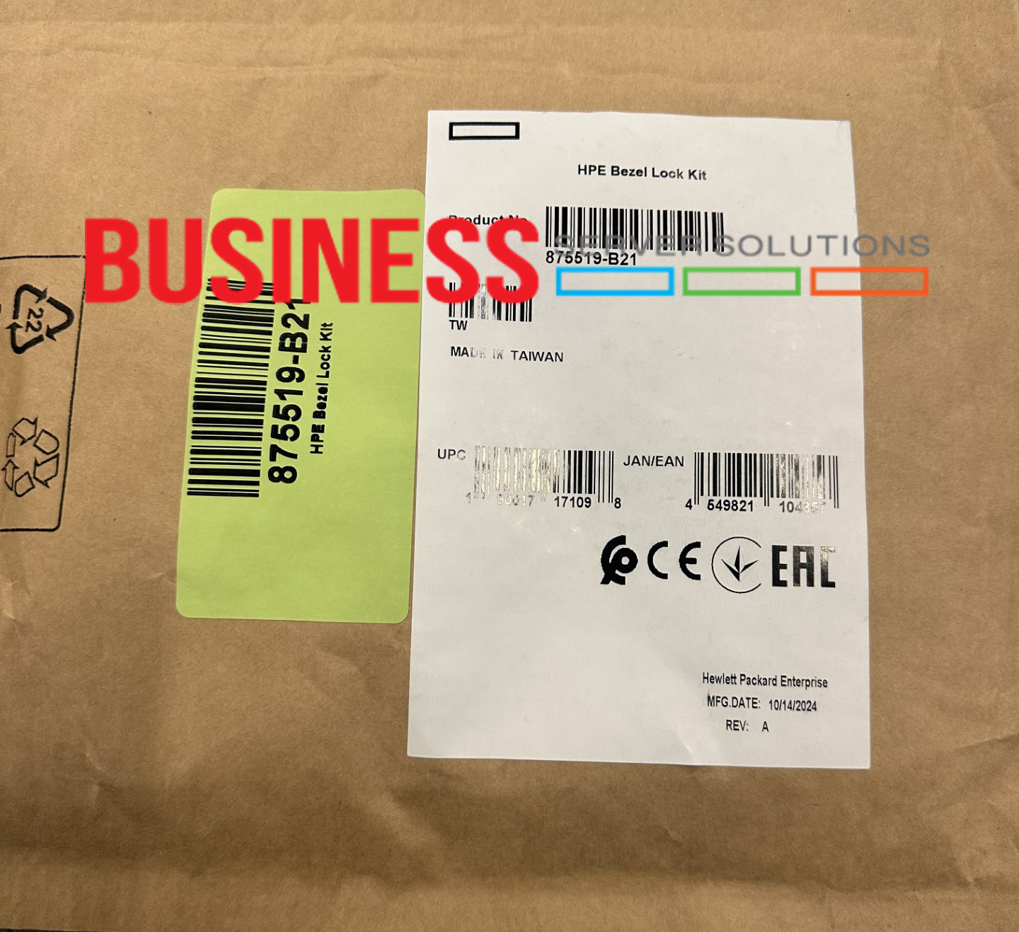 HPE Bezel Lock Kit 875519-B21