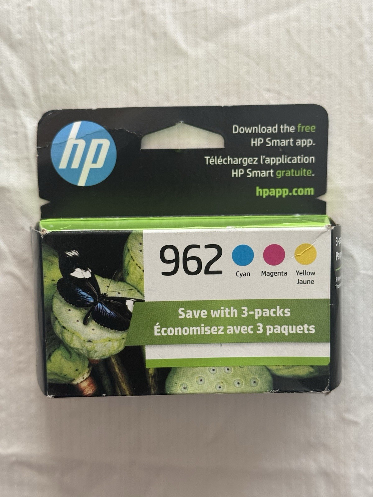 HP 962 [NEW SEALED & OEM GENUINE] 3 Pack Ink Cartridges C / M / Y Exp OCT 2026