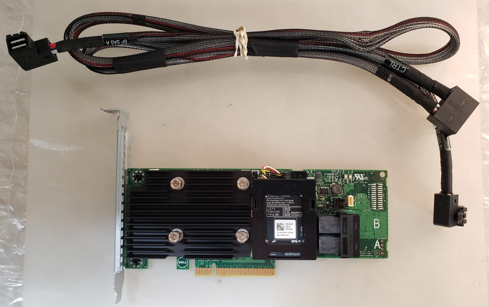 Dell PERC XYHWN SAS Raid Controller w/ SAS Cable + Battery