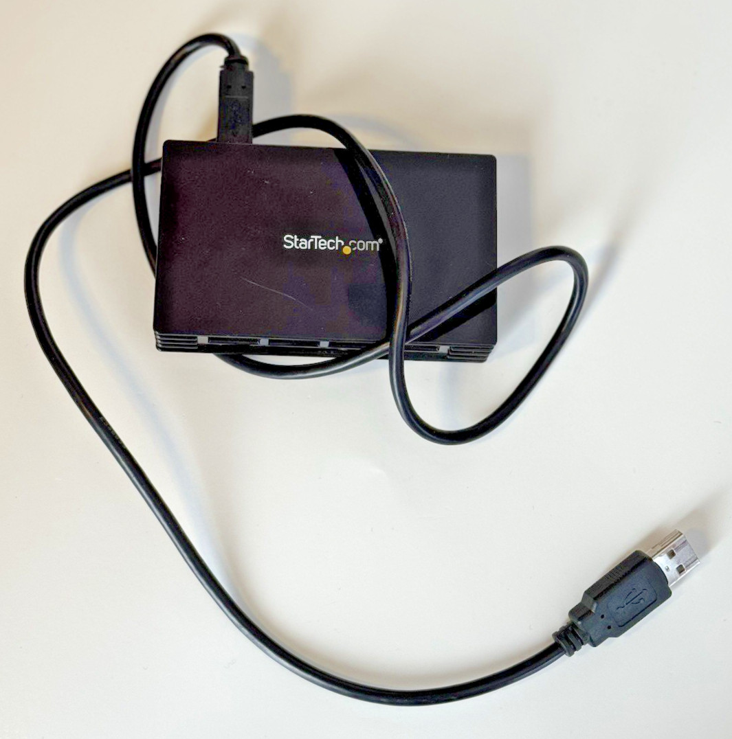 StarTech.com 4 Port USB 2.0 Hub Model ST4202USB & Cord UNTESTED for PARTS ONLY
