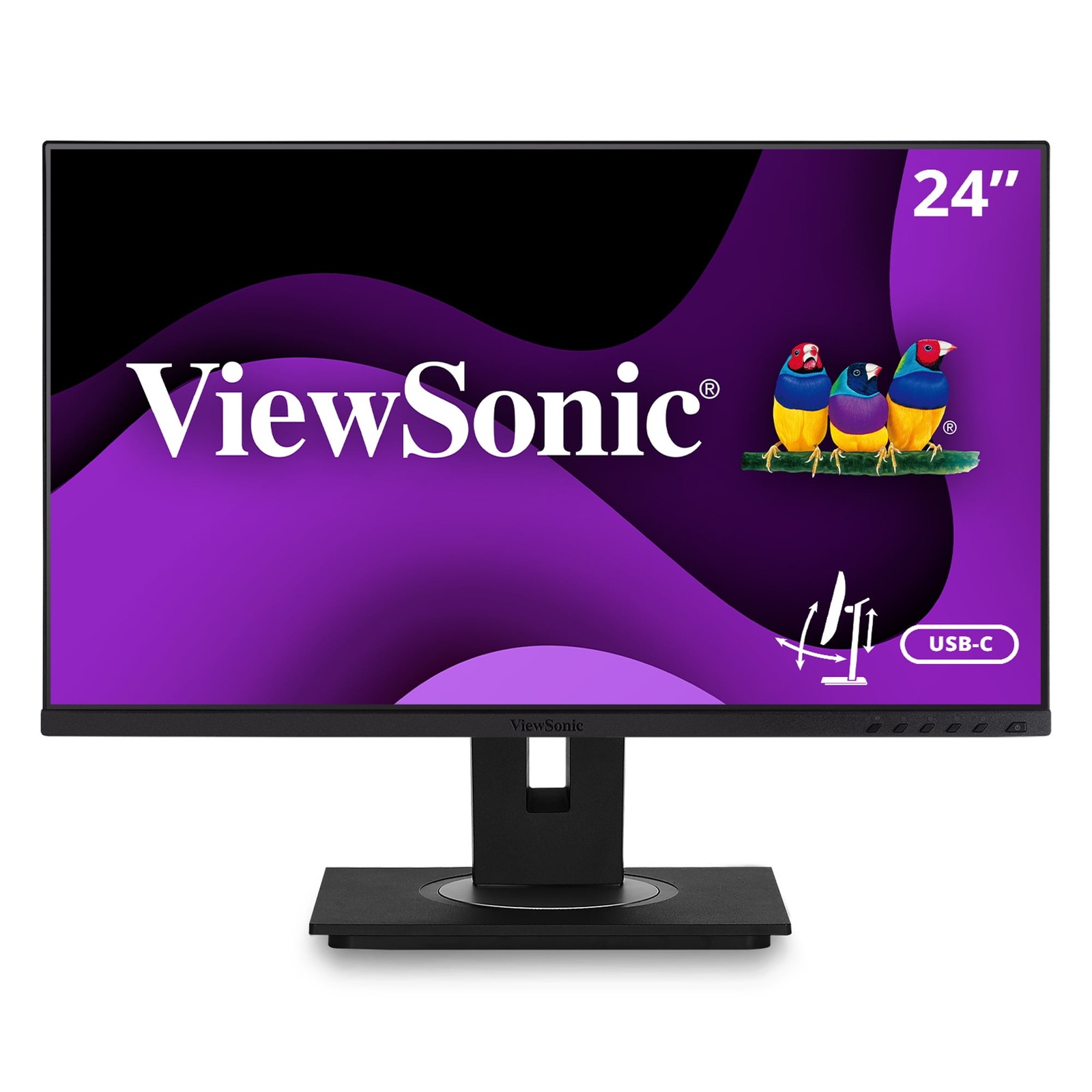 ViewSonic VG2456 24 Inch Full HD IPS Computer Monitor with USB-C Docking 60W