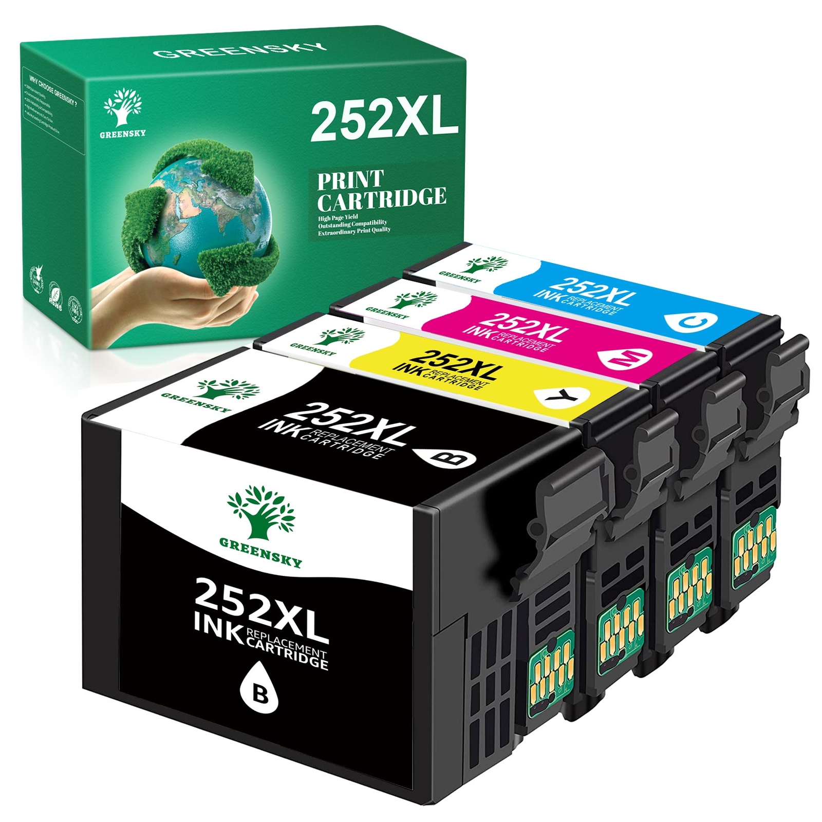 T252XL 252 XL 252XL Ink Cartridge For Epson WorkForce WF-3620 WF-3640 WF-7610