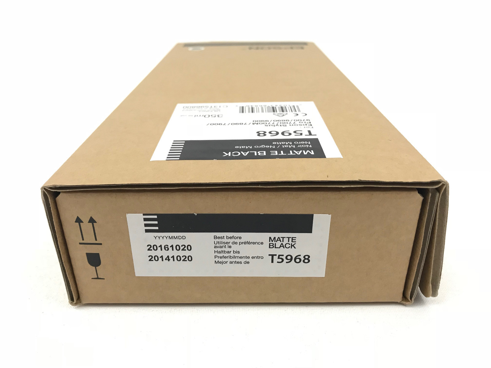 10-2017 GENUINE NEW SEALED Epson Matte Black 350ML Ink 9900 9890 7890 New T5968