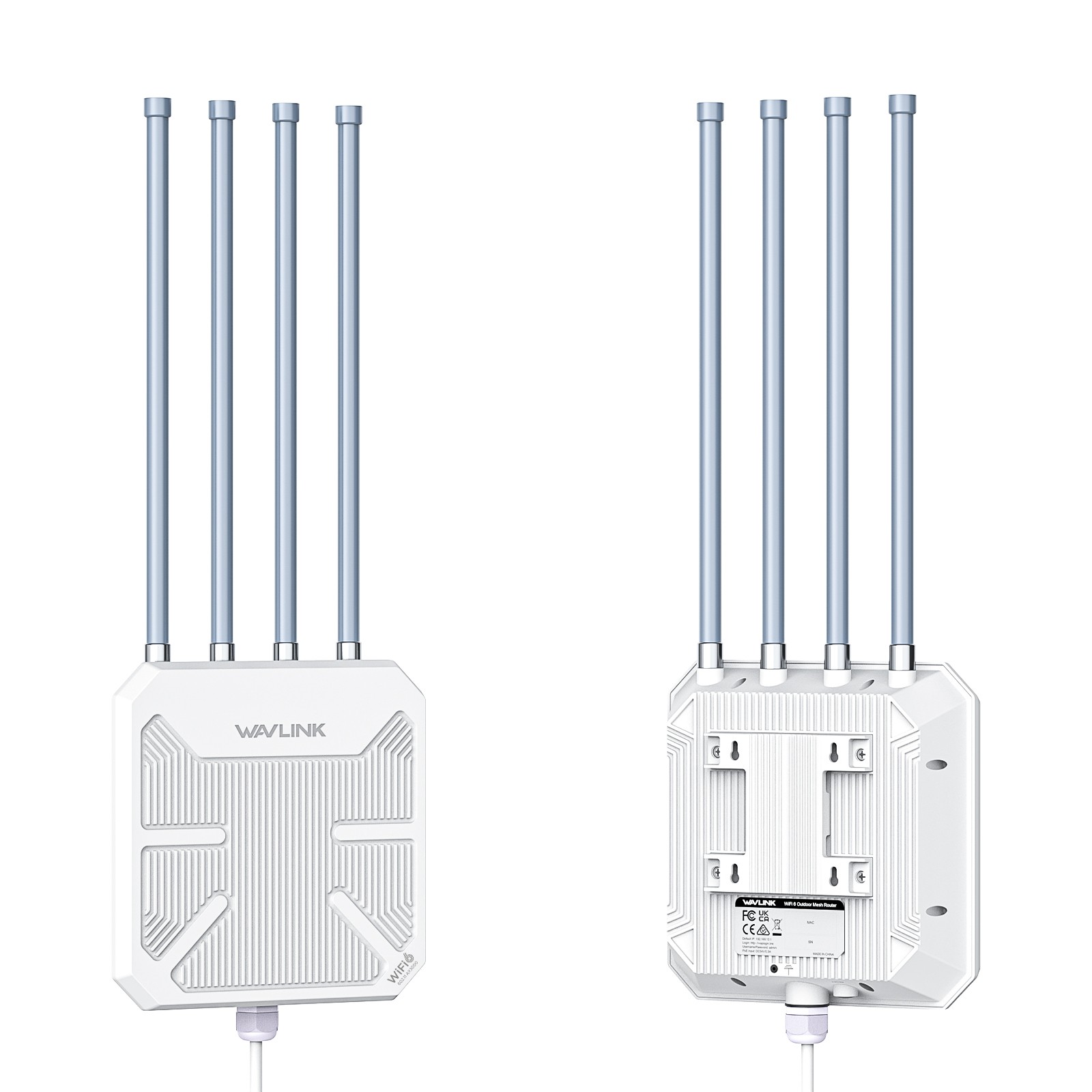 WiFi6 Outdoor Access Point Dual Band 2.4G+5G AX3000 Long Range Mesh Extender
