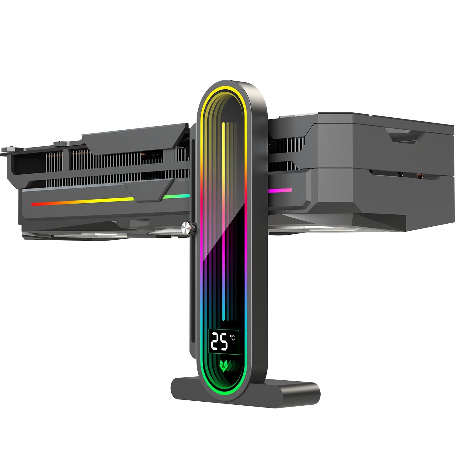 ARGB GPU Support Bracket Universal Temperature Display Graphics Card Brace