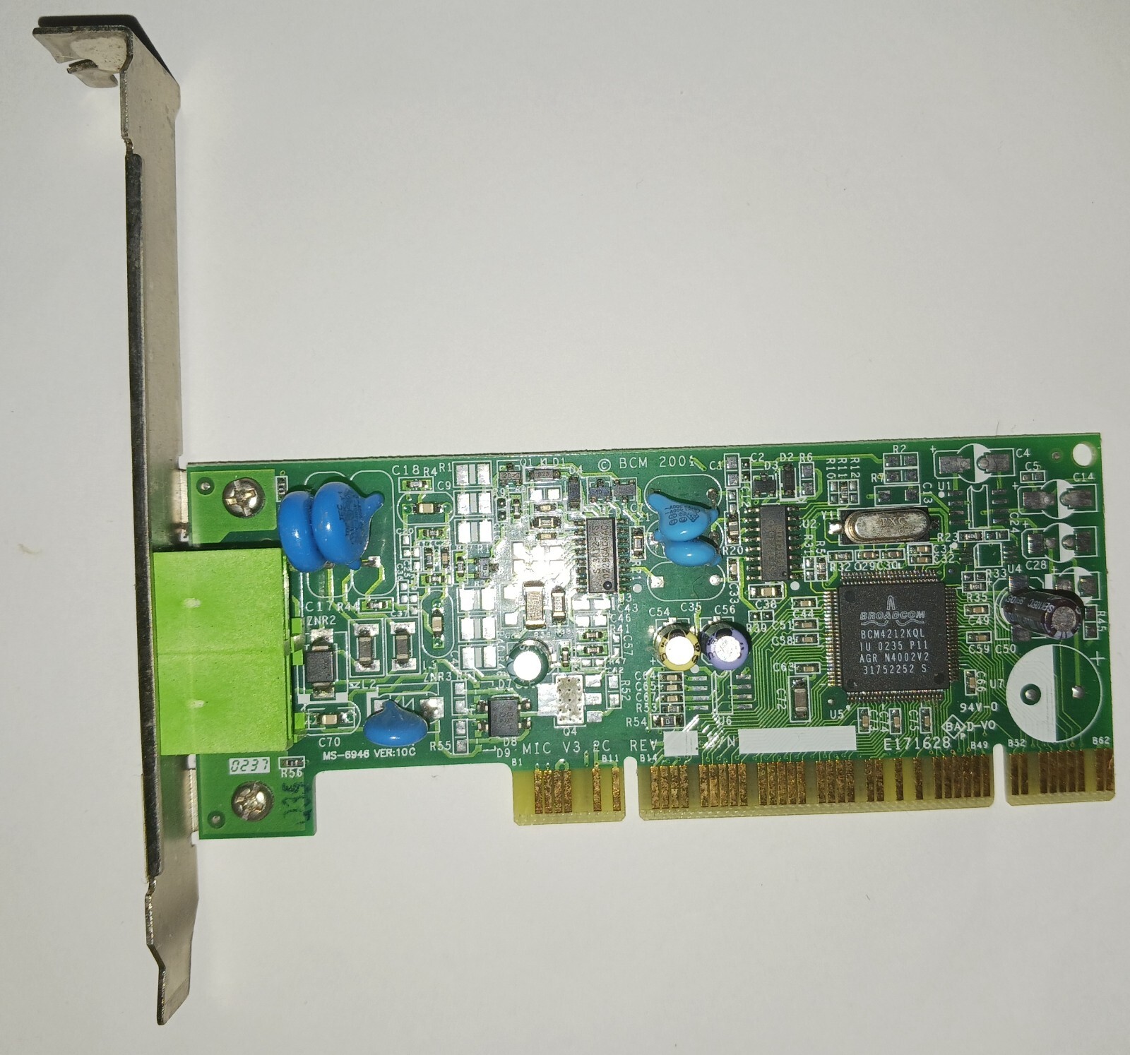 Gateway Broadcom PCI Fax Modem Card - p/n 6002176 Vintage Fax Modem Nice