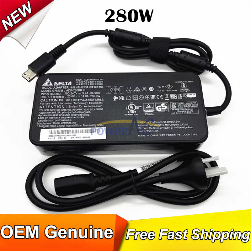 Original MSI GP66 11UH-035CA Leopard GAMING Adapter Laptop Charger
