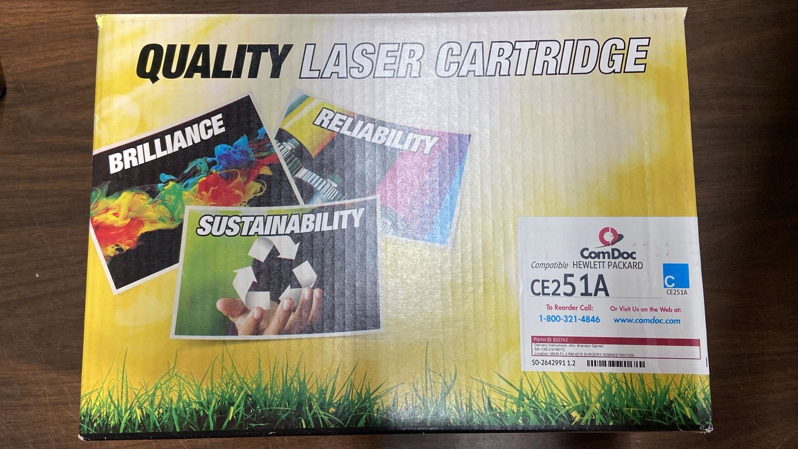 ComDoc QUALITY LASER Cartridge Compatible CE251A For use in HP Color Laseerjet