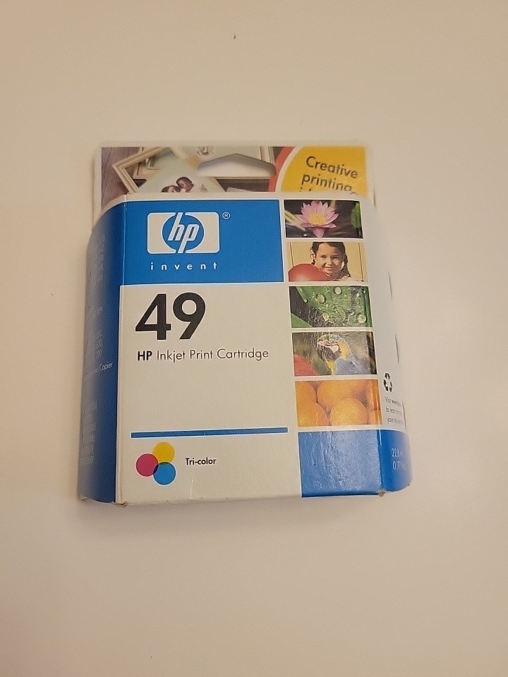 HP 49 Large Tri-Color Ink Cartridge Factory Sealed New In Box 