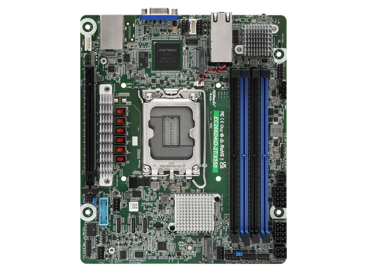ASRock Rack EC266D4ID-2T/X550 Deep mini-ITX Server Motherboard