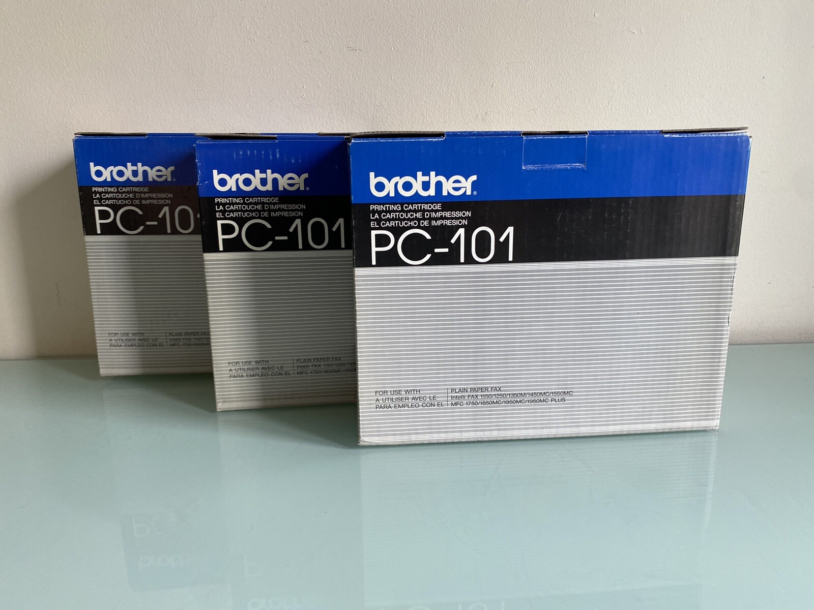 THREE Brother PC-101 Printing Cartridges Brand New