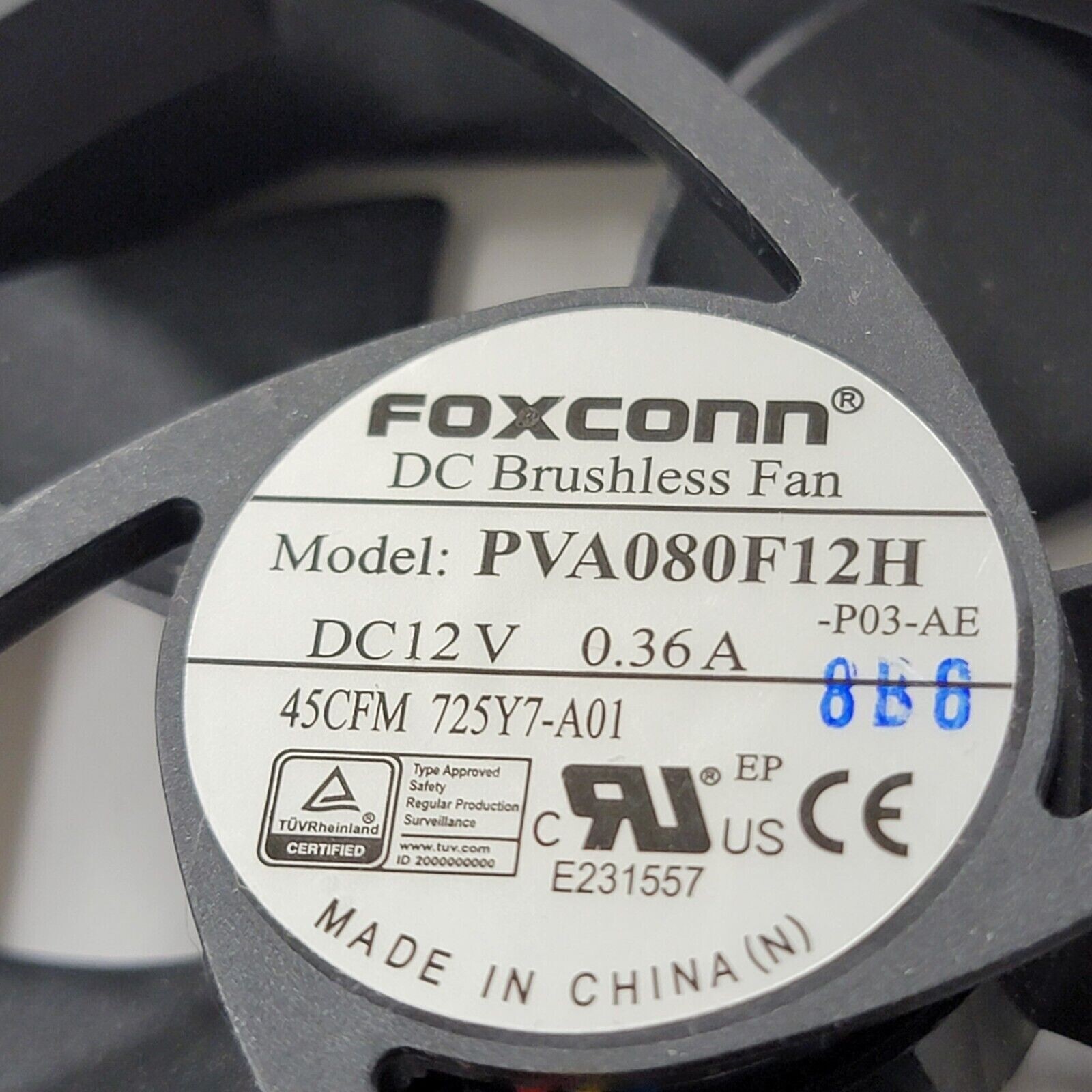 ORIGINAL - Foxconn PVA080F12H DC Brushless Fan DC 12V 0.36 A For DELL OptiPlex
