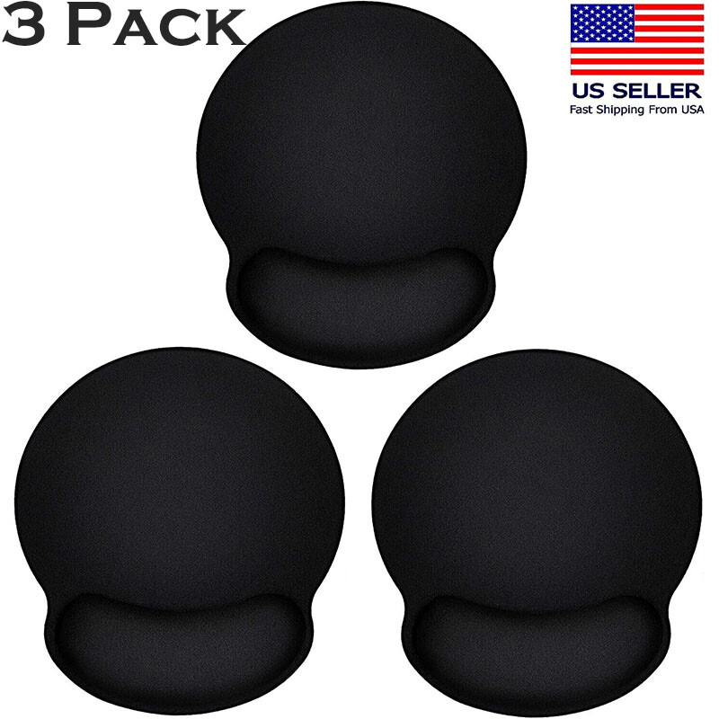 3 Mouse Pads With Support Bar Ergonomic Gaming MousePad with Gel Wrist Rest