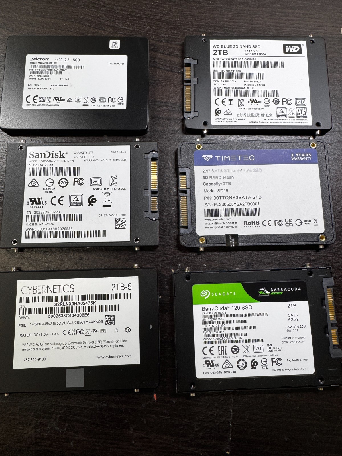 2TB SATA 2.5" Solid State Drive SSD MIXED BRAND - APPLE WINDOWS LAPTOP