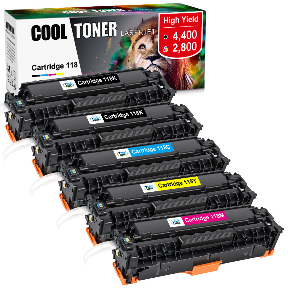 5x Toner Set fit for Canon 118 ImageClass MF8380cdw MF8580cdw MF729Cdw MF8580CDW