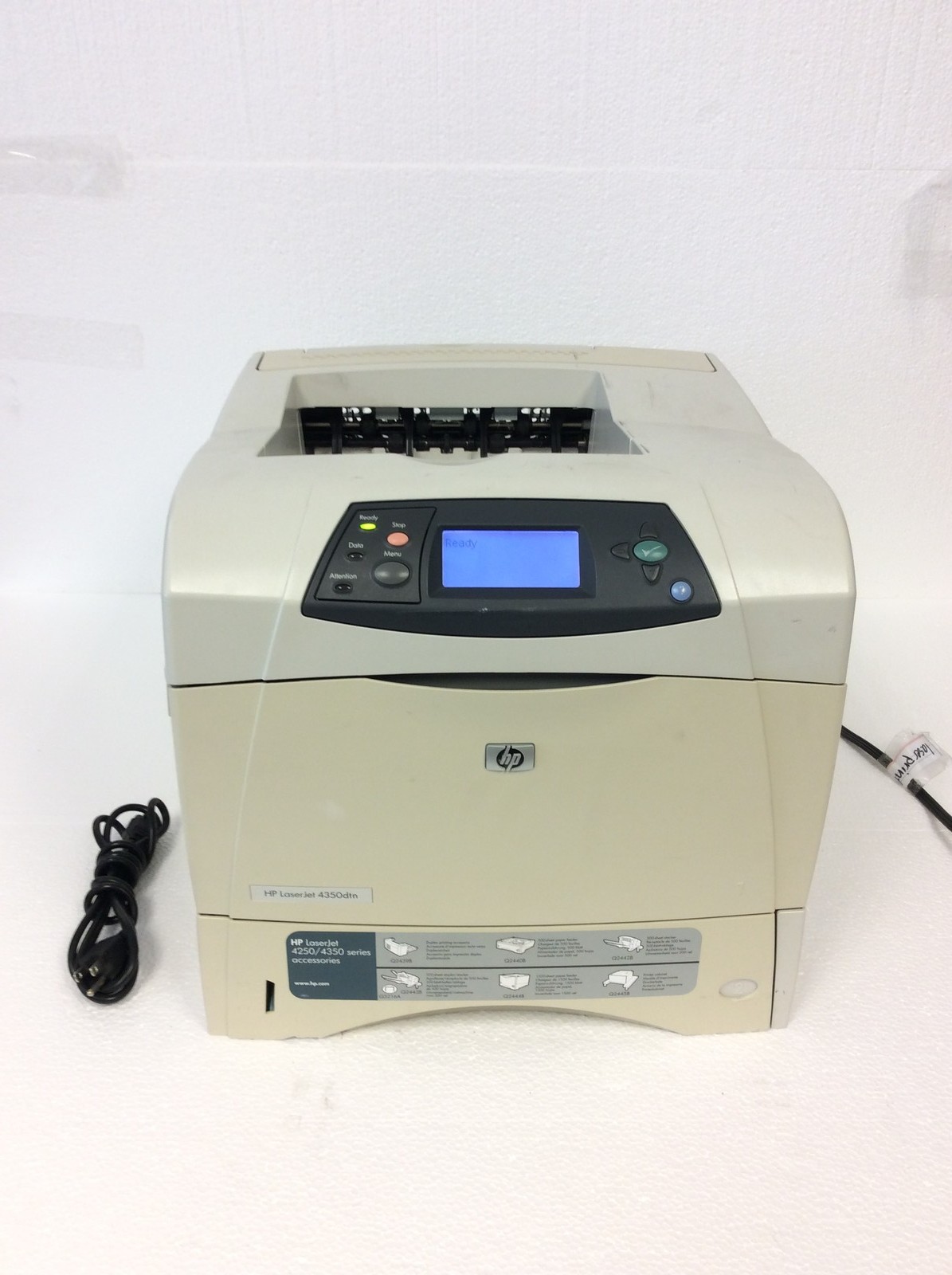 HP LaserJet 4350DTN Monochrome Laser Printer Duplex 96MB w/ Toner, For Parts