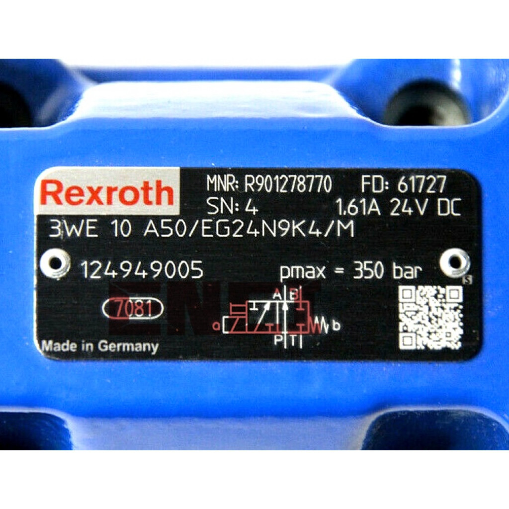 3WE 10 A5X/EG24N9K4/M R901278770 Bosch Rexroth NG10 Valve 3WE10A5X/EG24N9K4/M