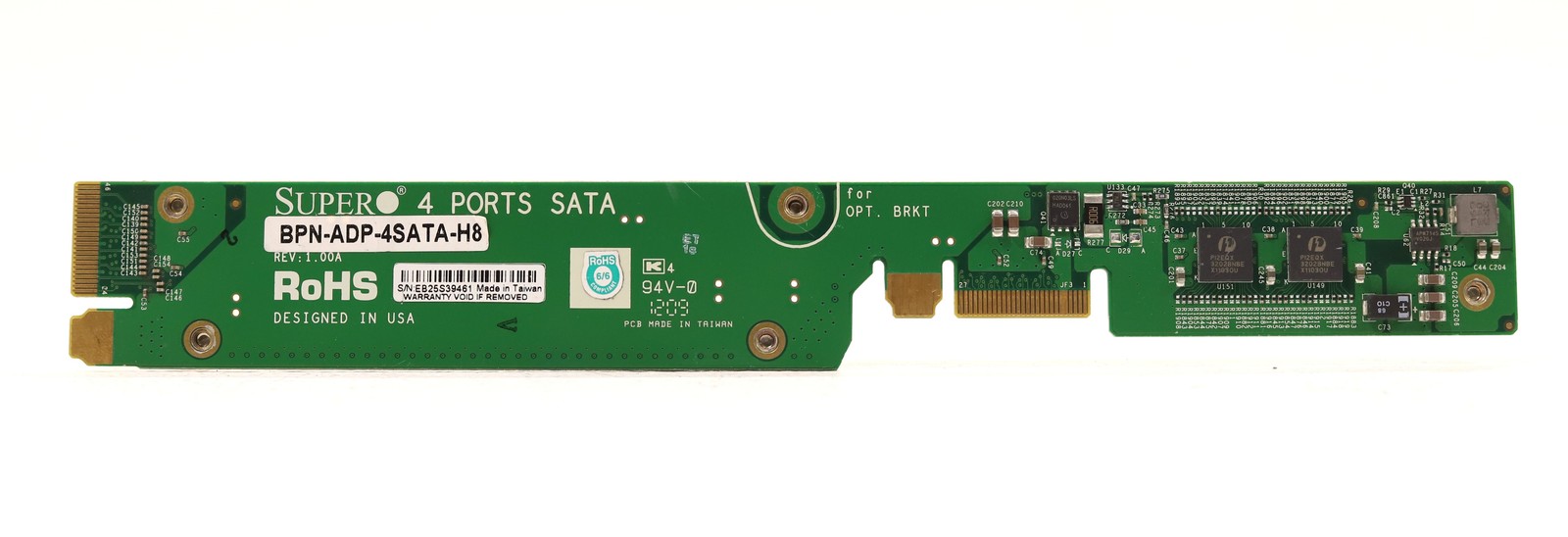 SuperMicro 4-Port SATA Storage Backplane Board P/N: BPN-ADP-4SATA-H8 Tested