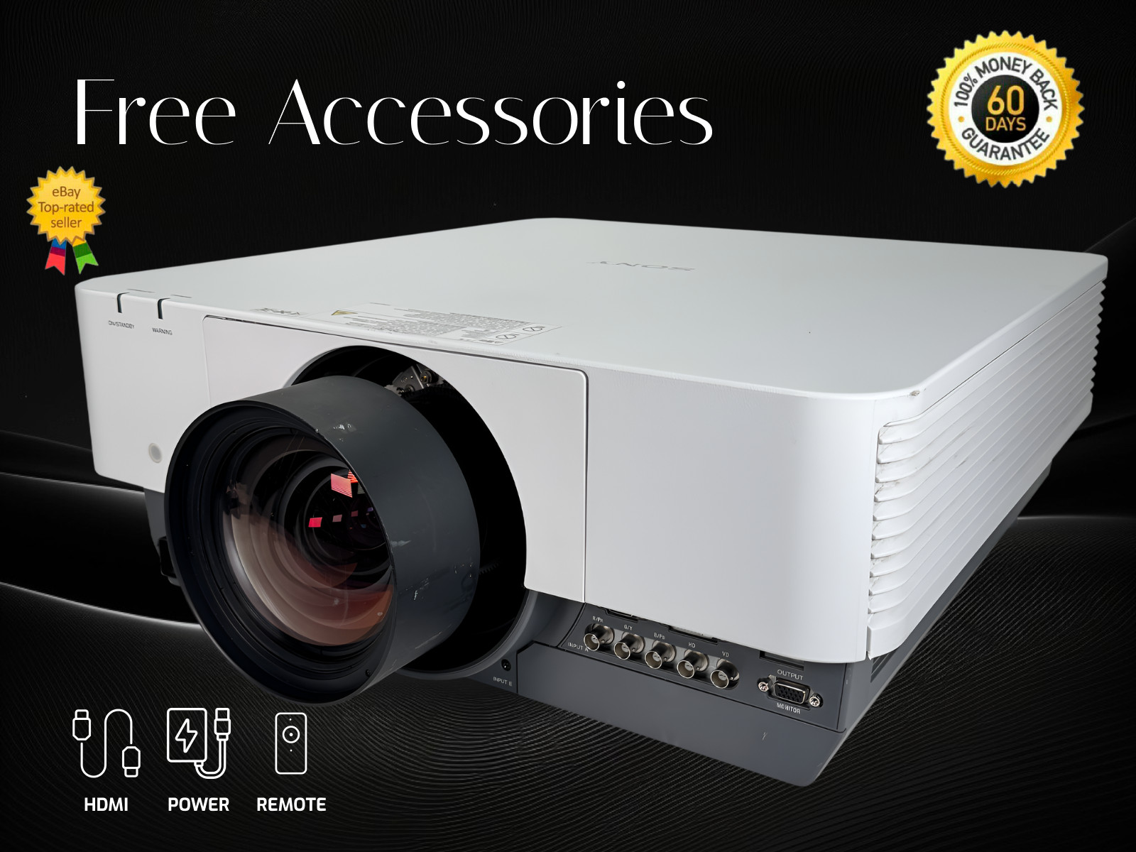 Sony VPL-FHZ700L 3LCD Projector Laser 7000 ANSI Large Venue WUXGA HDMI w/Lens