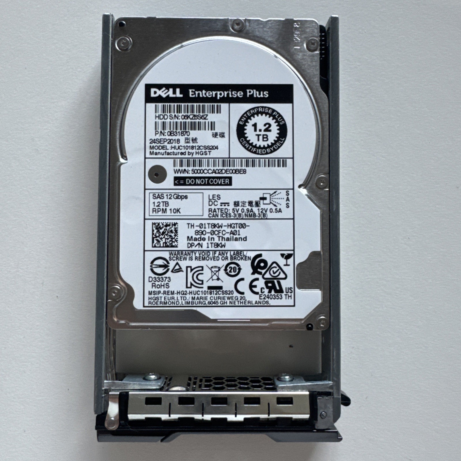1T8KW COMPELLENT DELL SCV3020  SC3000 1.2TB 10K 2.5 SAS 12G HUC101812CSS204