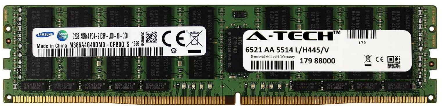 32GB DDR4 2133MHz ECC LRDIMM Dell PowerEdge R730xd R730 R630 T630 Memory RAM 32G