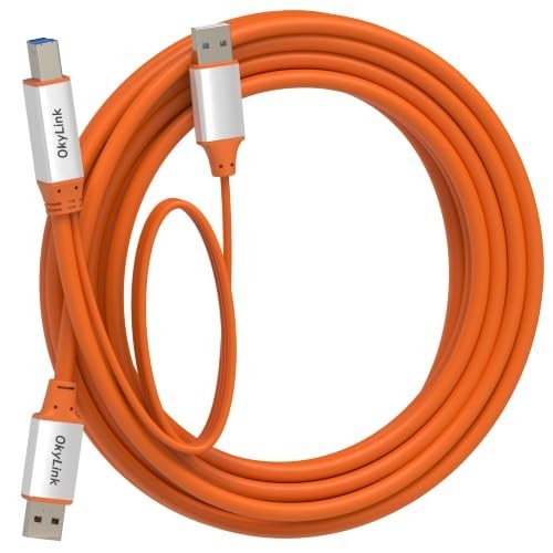 USB 3.2 Gen 2 A to B Cable, 15ft, 10Gbps Data Transfer, Active Repeater