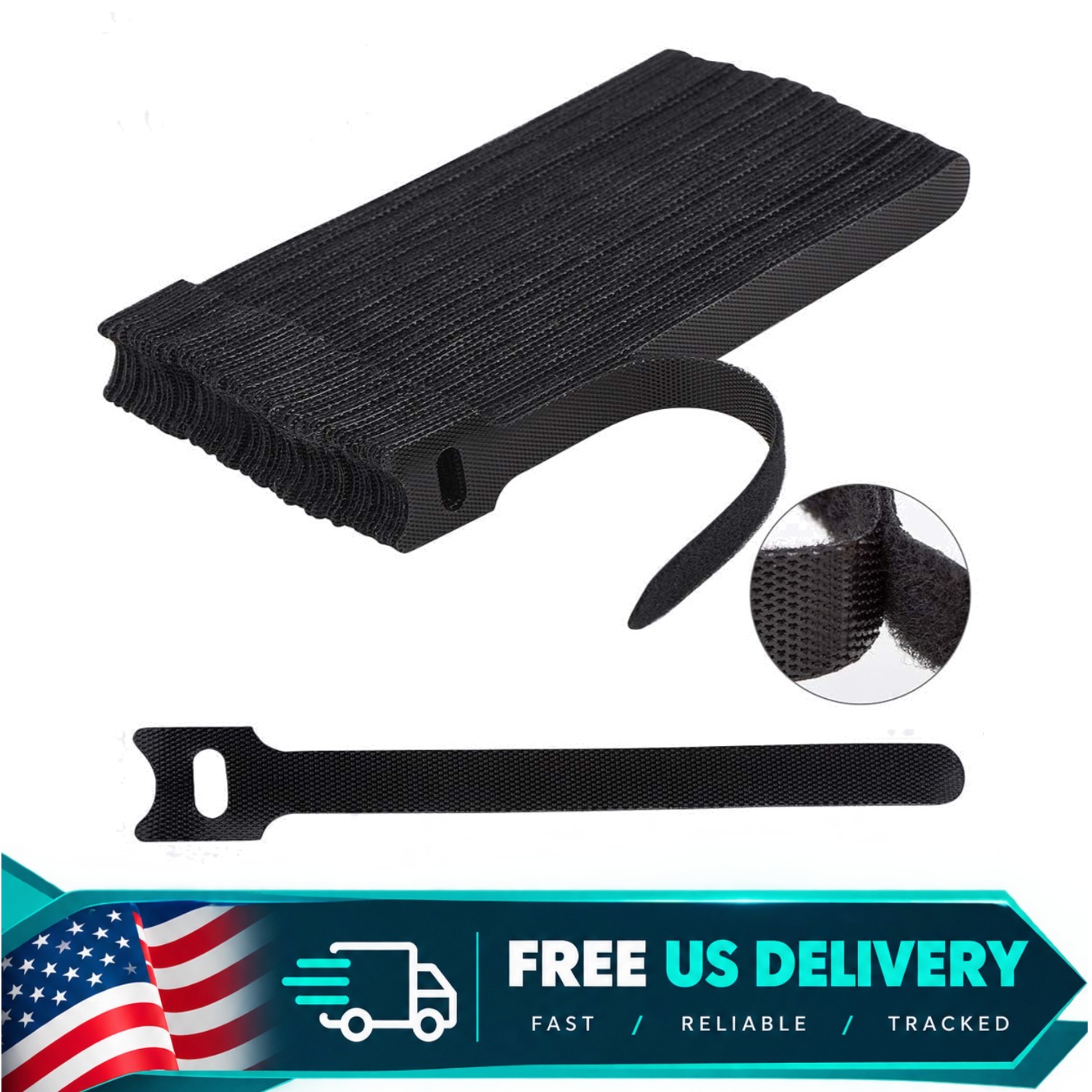 Nettbe 60 PCS 6 Inches Reusable Cable Ties, Adjustable Cord Straps Wire...