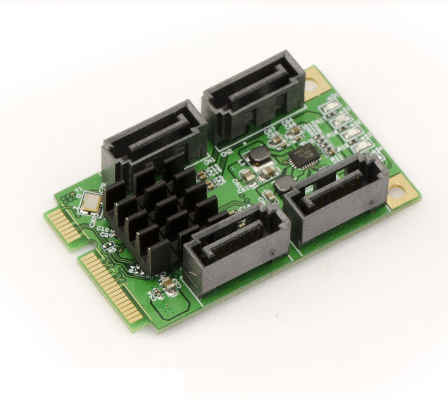 MiniPCIe Card - SATA 3.0 - 4 Ports - Mini PCI Express - Full Size