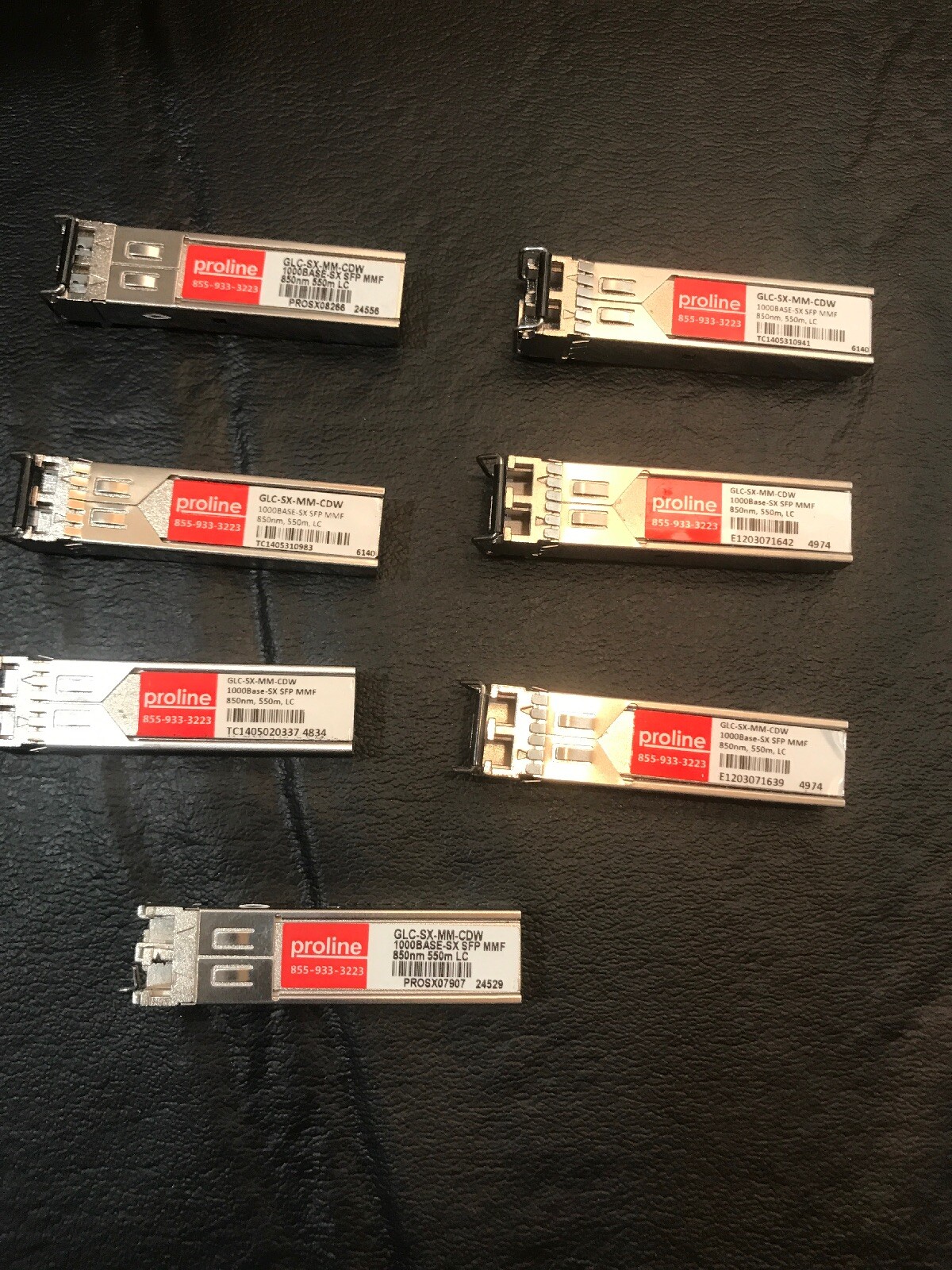 Proline GLC-SX-MM-CDW 1000Base-SX  SFP MMF 850 mm 550m LC  Module  Lot Of ( 7)