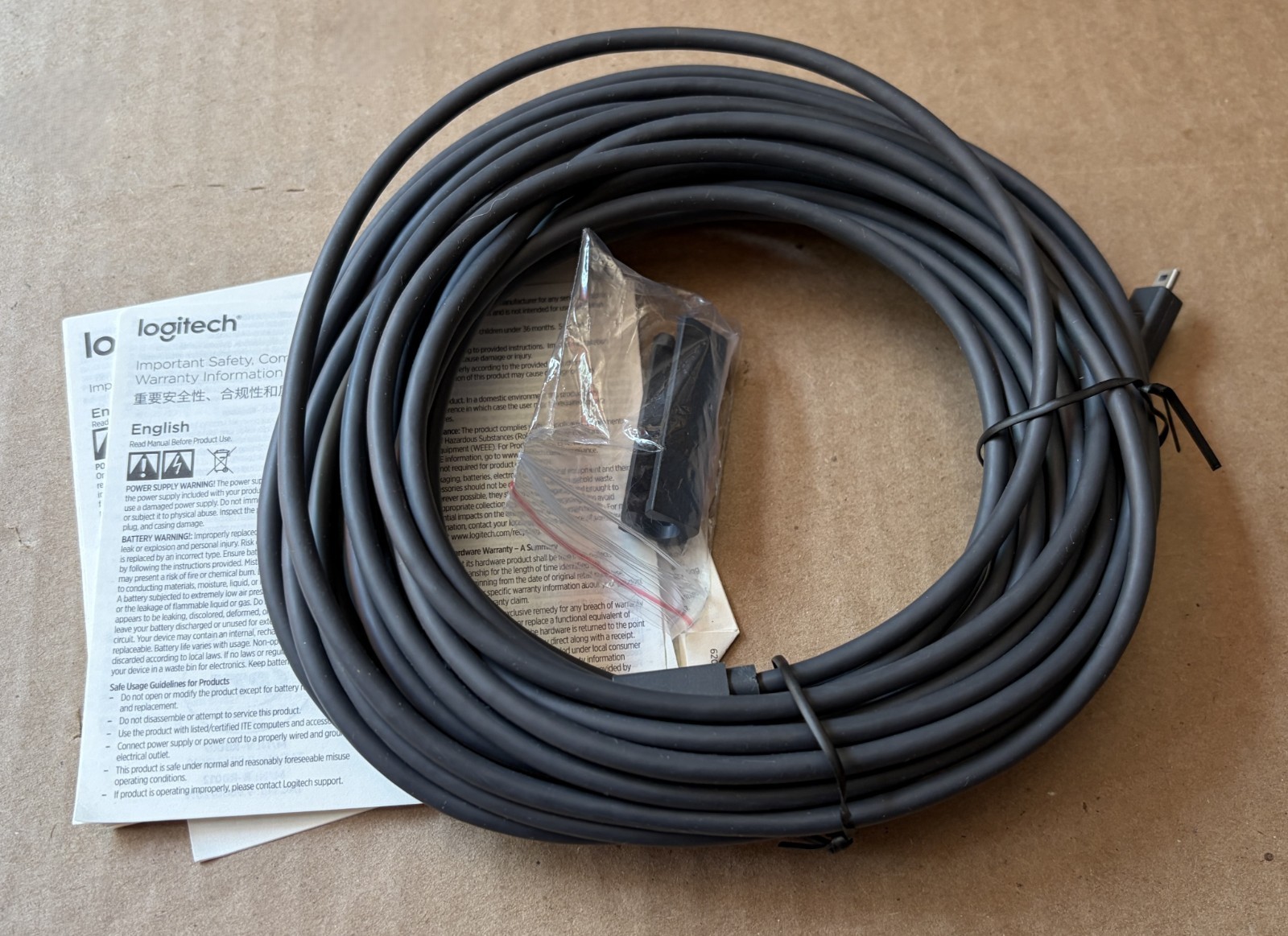 Logitech Meetup 10m Extended Cable For Expansion Mic 950-000005