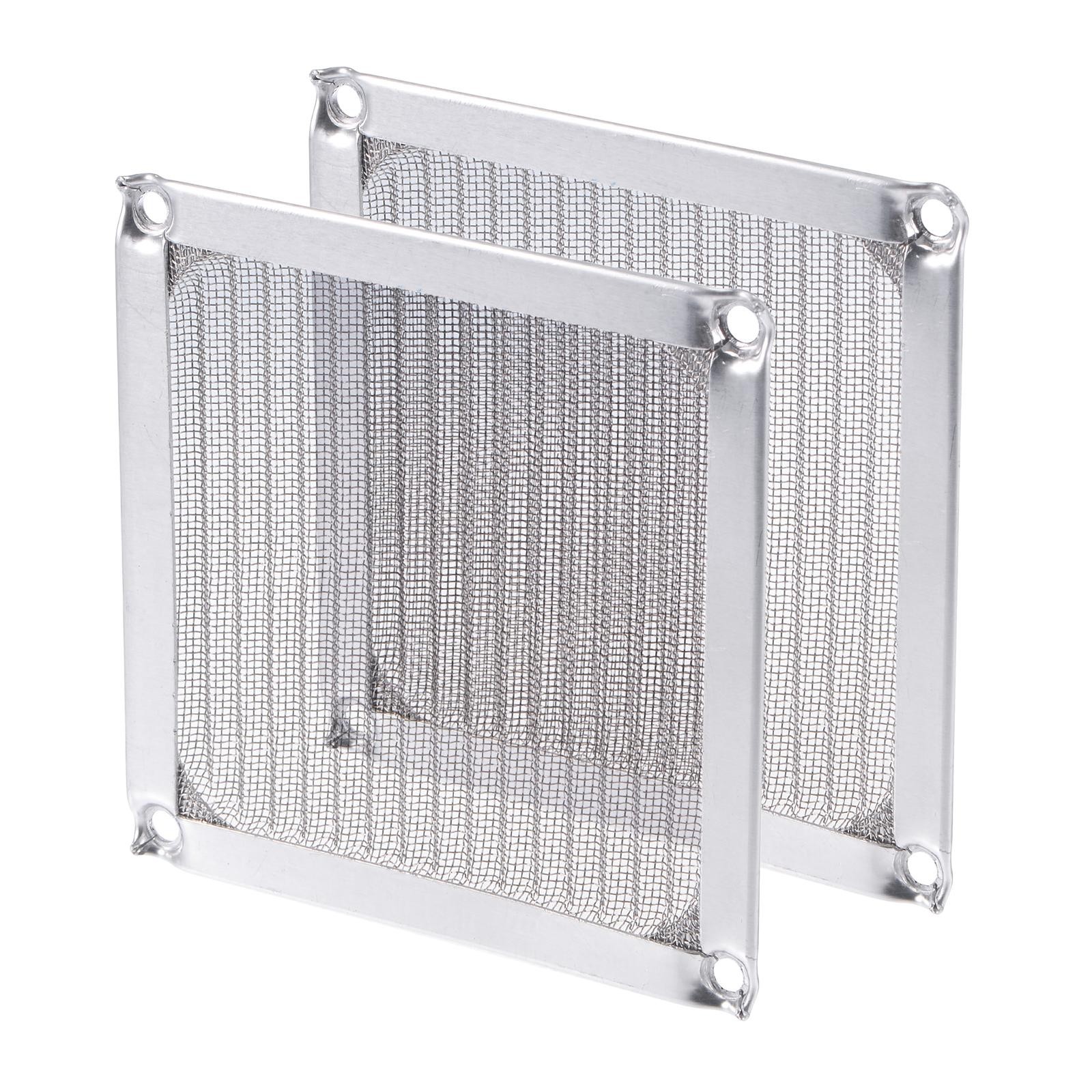 2pcs 120mm Computer Fan Filter Grills Stainless Steel Mesh Dustproof Case Cover