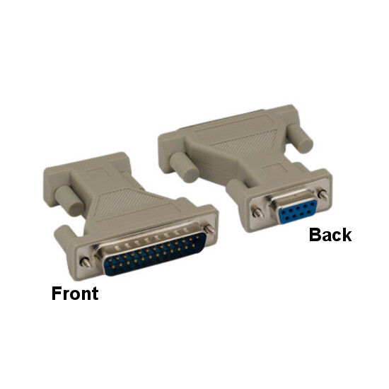 [x10] DB25 Male to DB9 Female AT Modem Adapter Converter RS-232 Shielded Molded