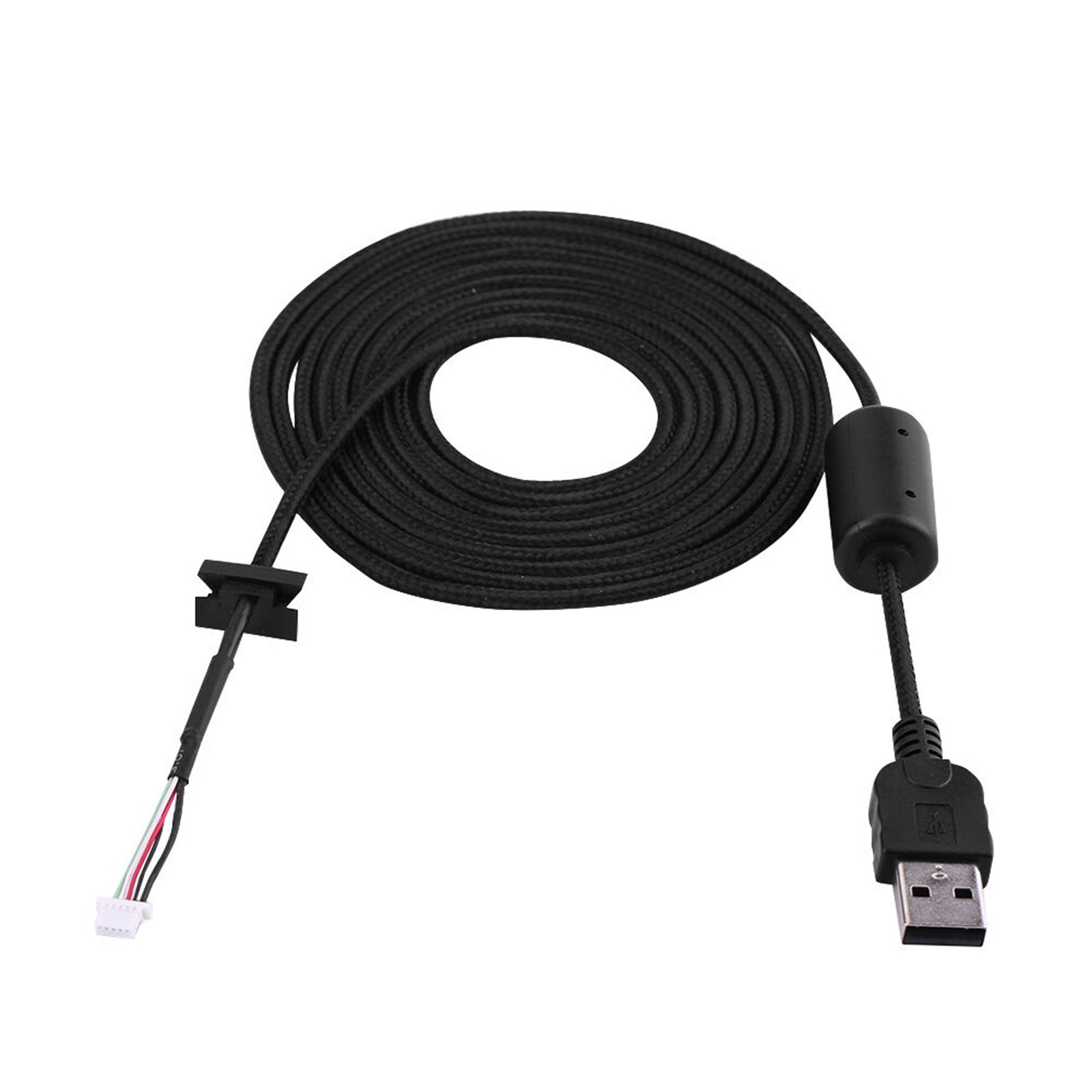 Game Mouse Weaving Cable USB Line Replacement Cable 2m Black For Logitech G9 G9X
