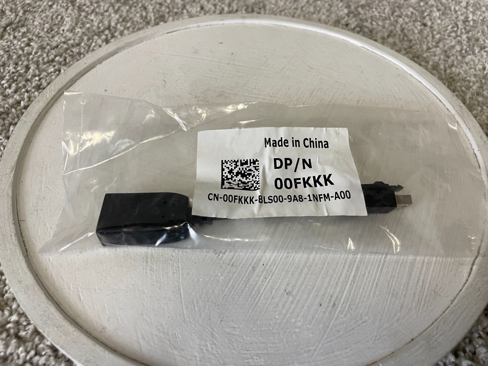 Dell Mini Display Port mDP to Display Port DP Cable Adapter w/ Clip CN-00FKKK