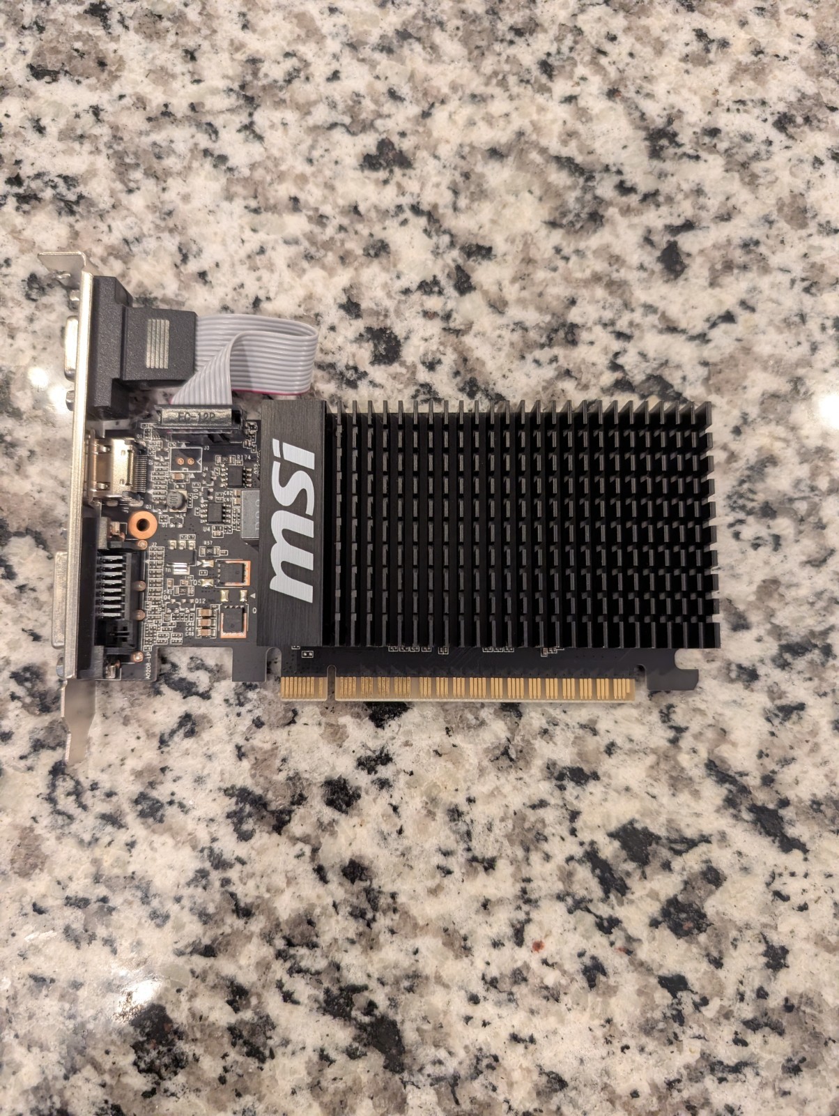 MSI GeForce GT 710 2GB DDR3 Low Profile PCIe Graphics Card VGA HDMI DVI Fanless