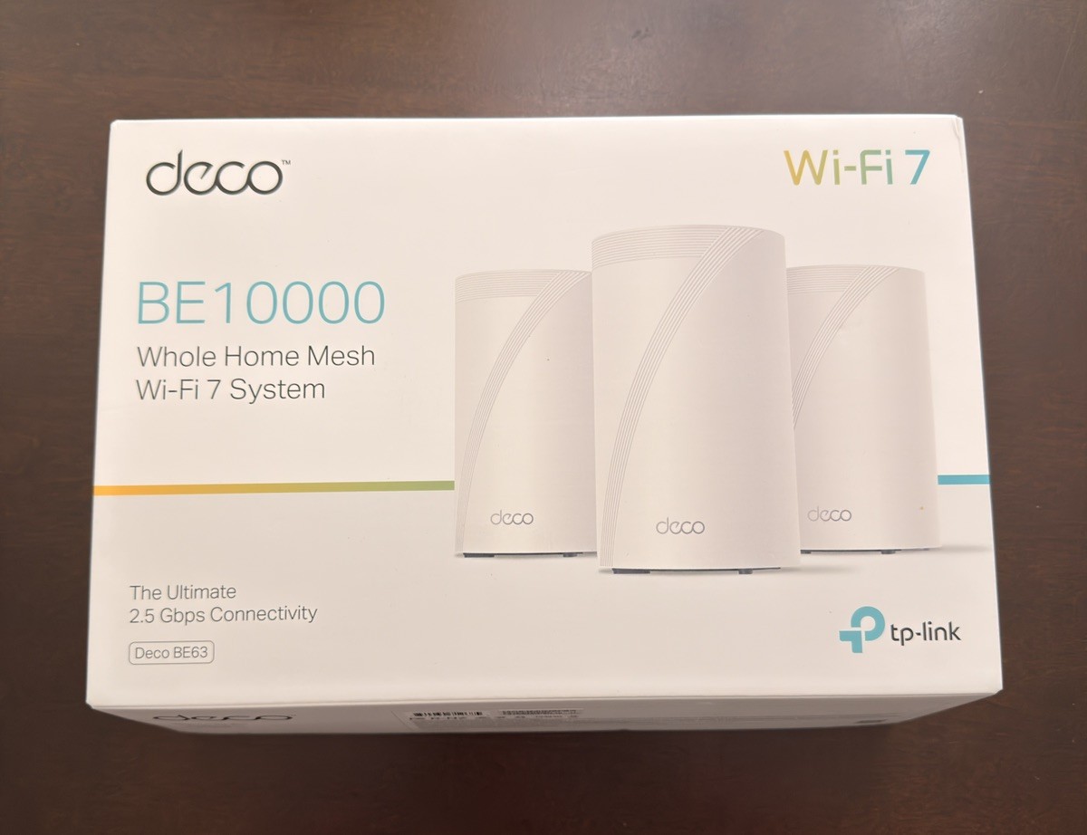 TP-Link Deco BE63 BE10000 Tri-Band WiFi 7 Mesh System 2.5Gbps  3 Pack *PRISTINE*