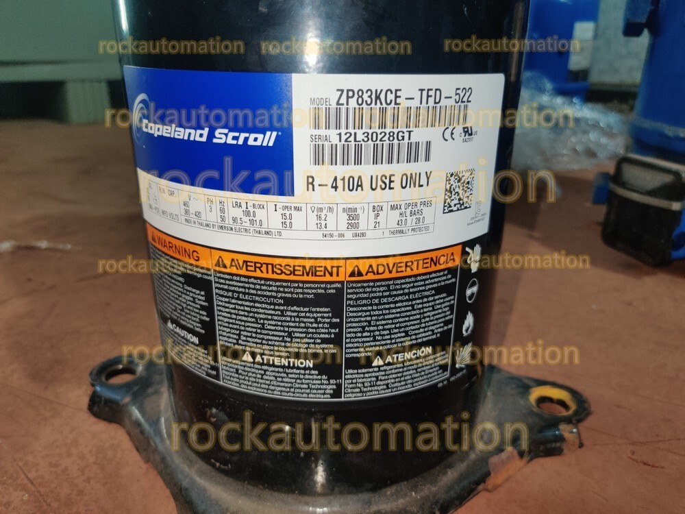ZP83KCE-TFD-522 Copeland Scroll Compressor ZP83KCE-TFD-522 Spot Goods DHL