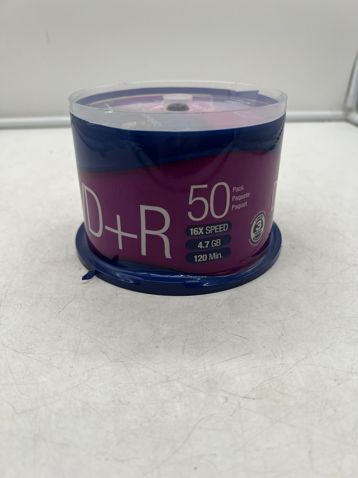 New Sealed Color Research DVD+R 50 Pack 16X 120 Mins 4.7GB 