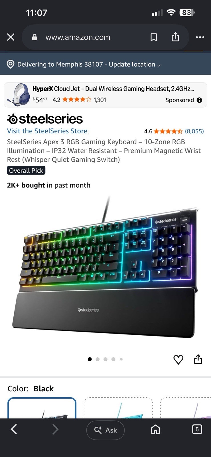 SteelSeries Apex 3 TKL