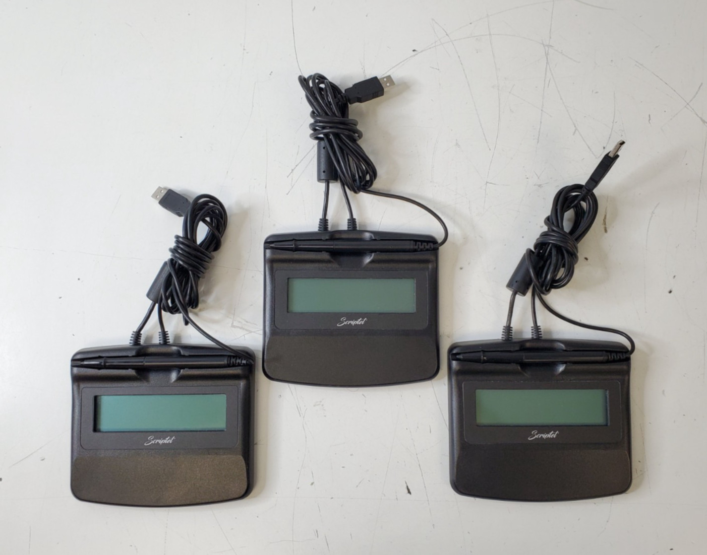 Lot of 3 Scriptel ScripTouch Slimline LCD Signature Pad (ST1570-6FT)