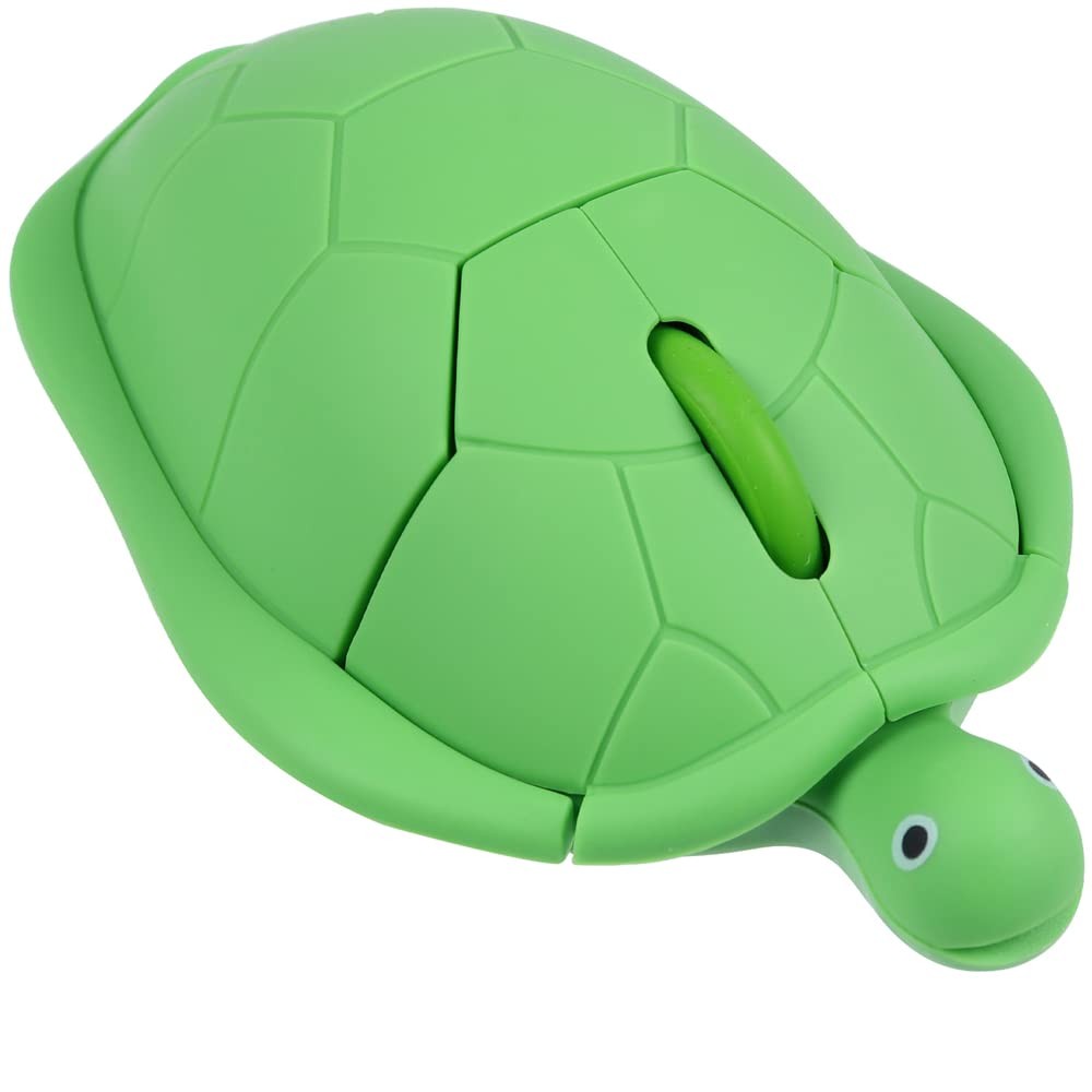 Wireless Mouse Cute Animal Green Turtle Shape Silent Click Ergonomic Portable...