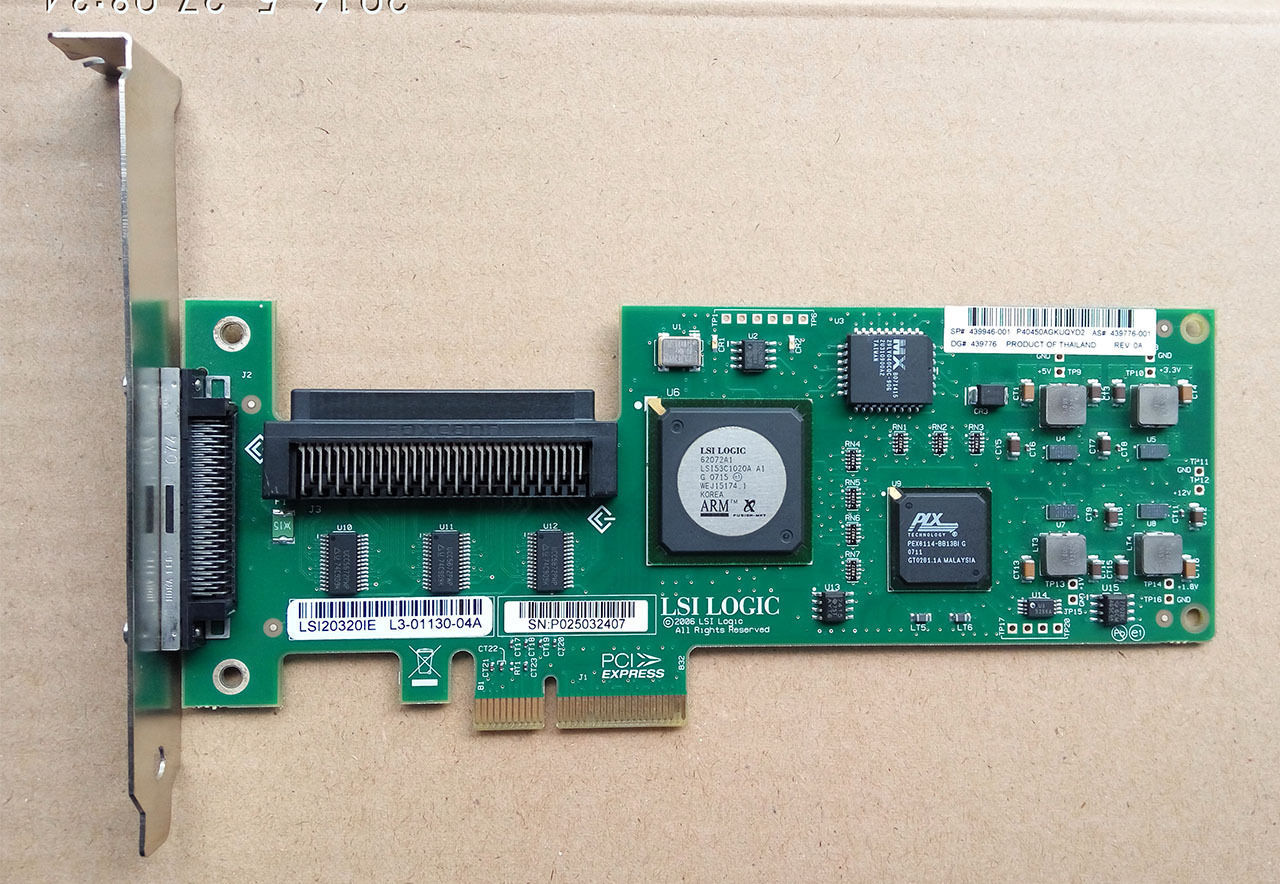 1PCS PCI x4 LSI20320IE 439946-001 Logic SCSI LVD/SE Controller Tested