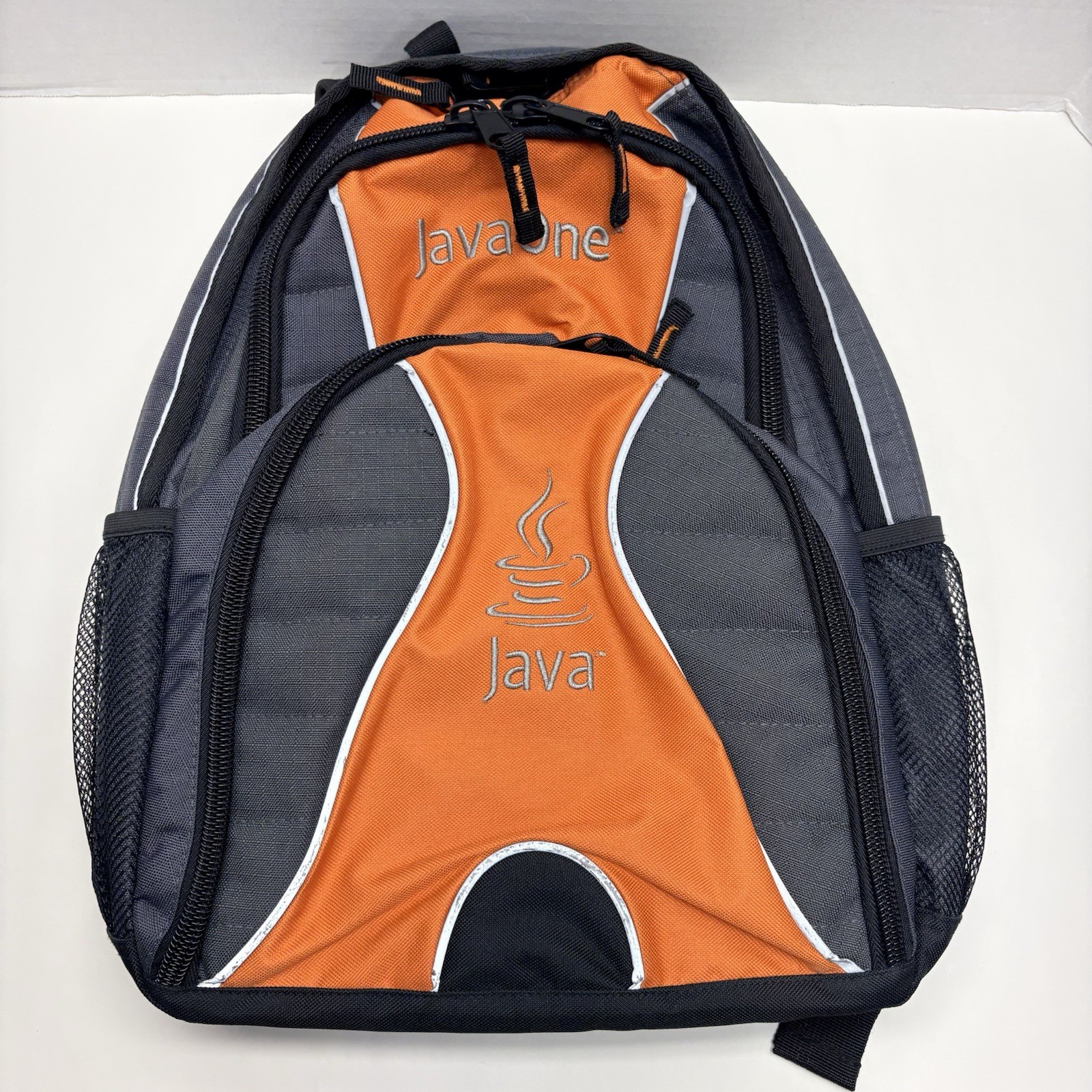 Sun Microsystems JavaOne 2008 Developers Conference Swag Orange / Gray Backpack
