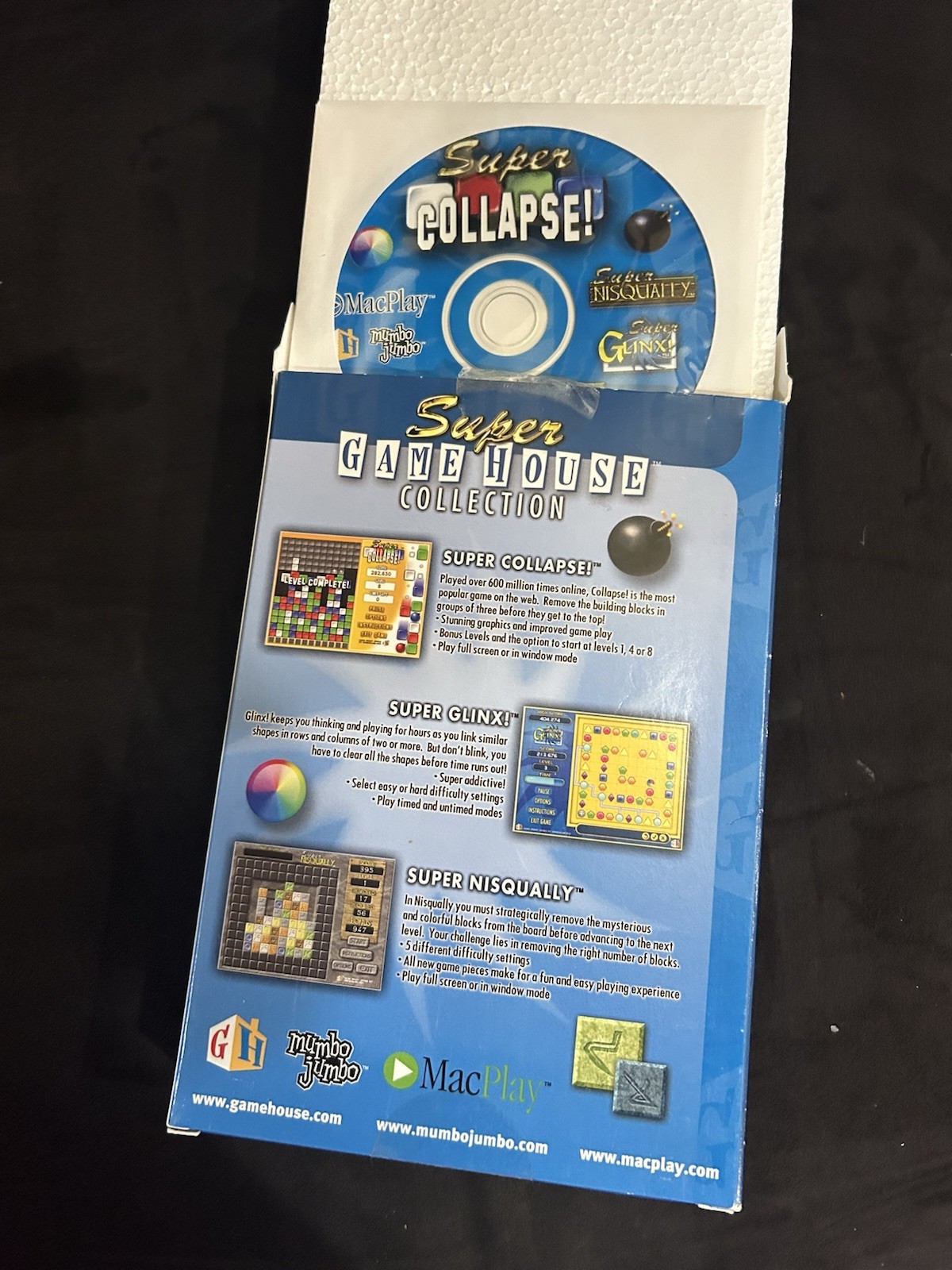 Super Collapse Super GameHouse Collection CD-ROM Windows Macintosh