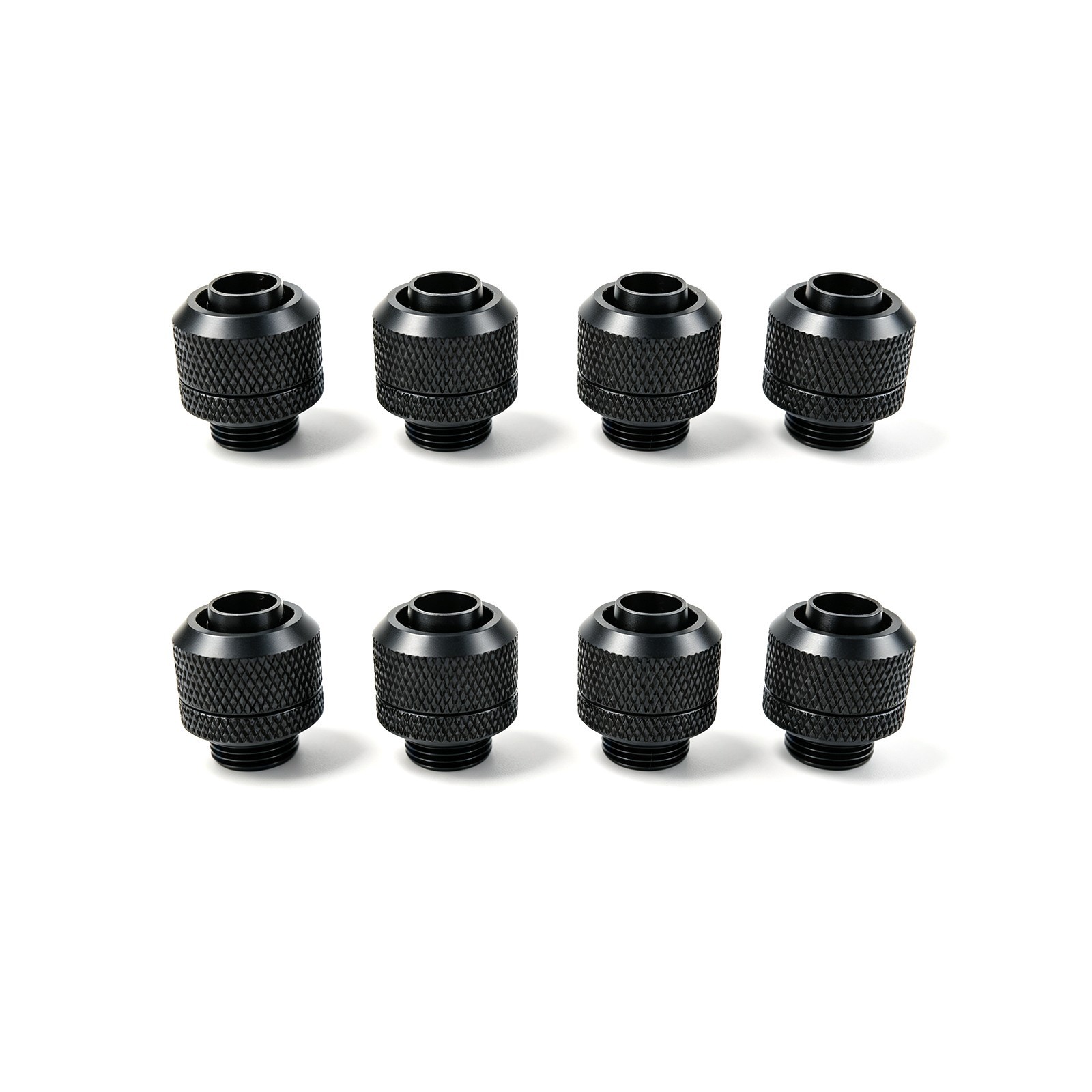 OCOCOO G1/4 Compression Fitting 8 Pack black 3/8" ID Soft Tube PC Water Cooling