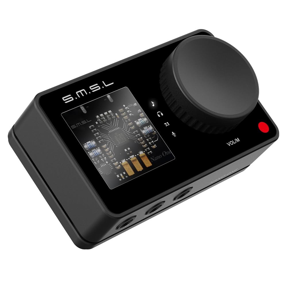 SMSL Nano ONE Pro External Sound Card, HiFi DSP Chip,Virtual 7.1 Surround Sou...