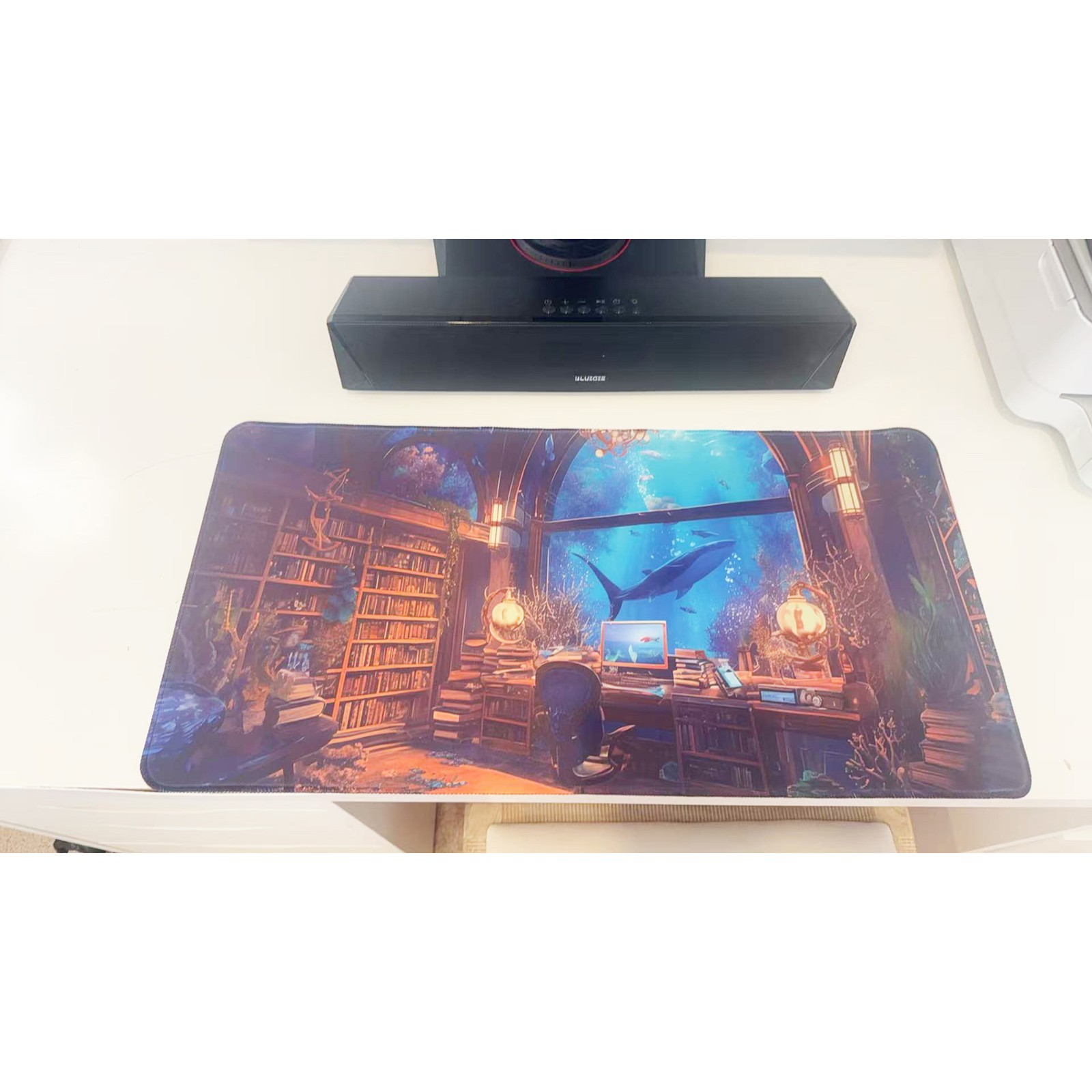 Magical Ocean Library Gaming Mouse Pad 23.6" X 11.5" For Fantasy & Book Lovers