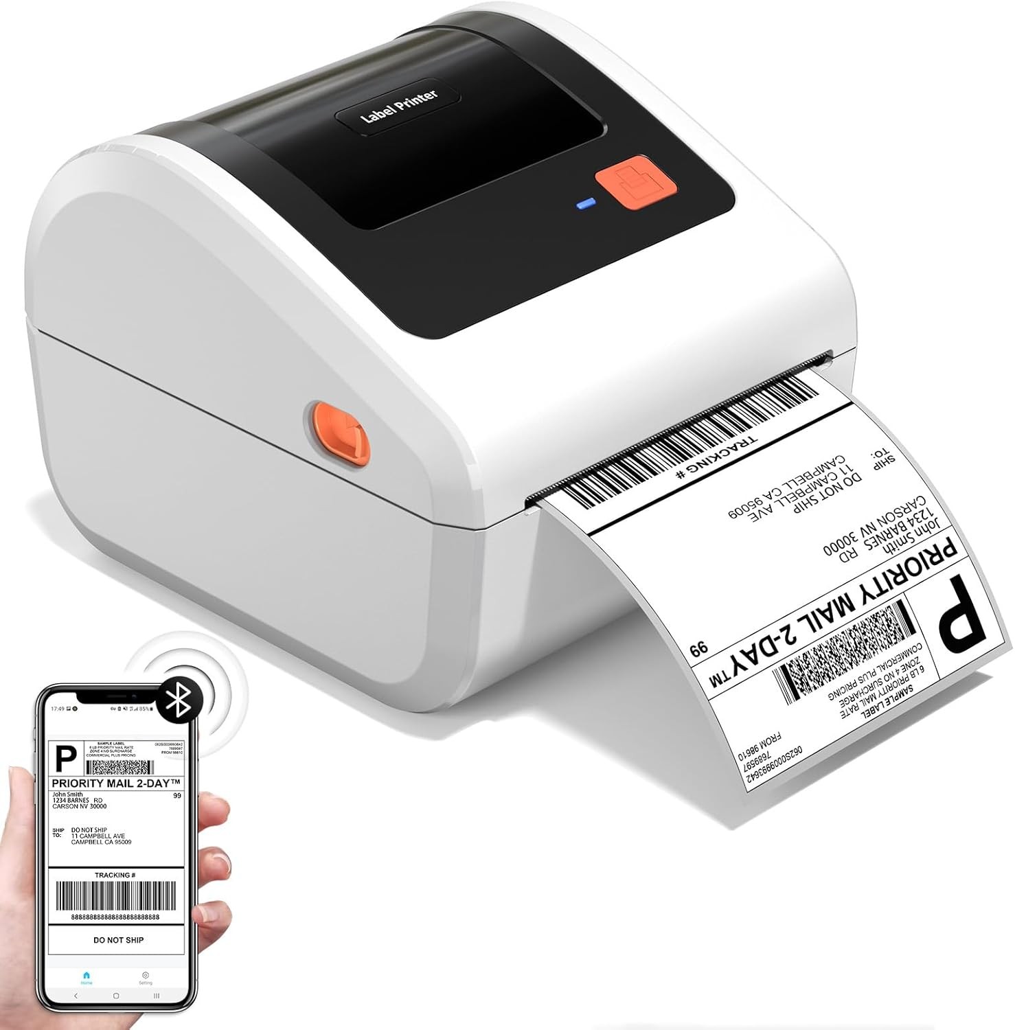Phomemo D450BT 4x6 Wireless Shipping Label Printer with Some labels
