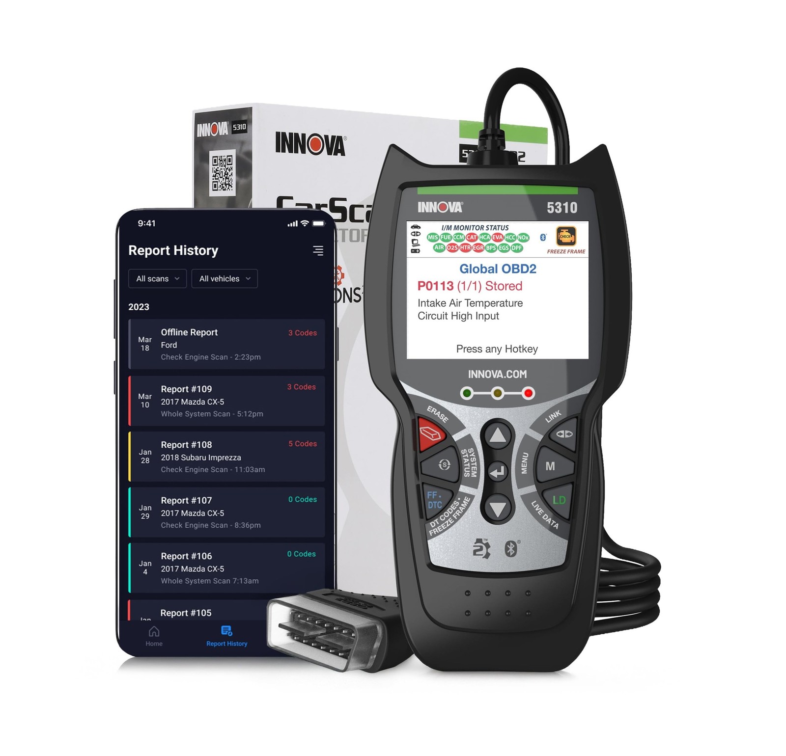 INNOVA 5310 OBD2 Scanner – ABS & SRS Code Reader, Check Engine Light Diagn