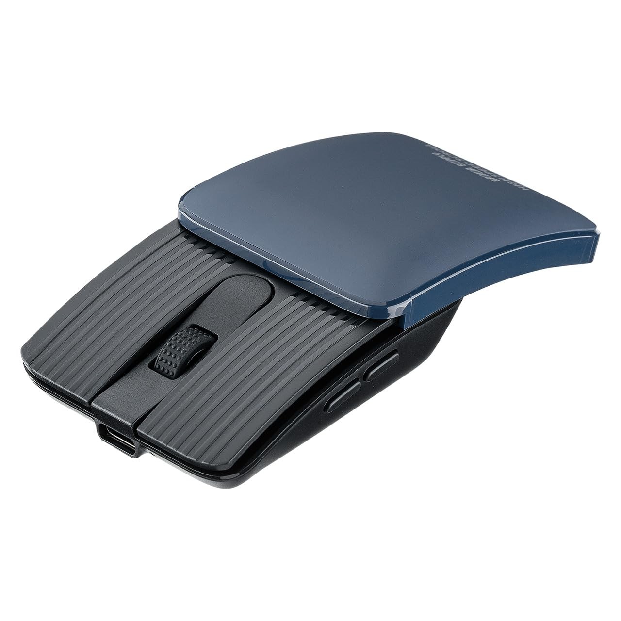 Sanwa Direct Bluetooth Mouse, Small, Rechargeable, with Pouch, Blue